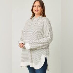 Hayden Black and White Striped Tunic